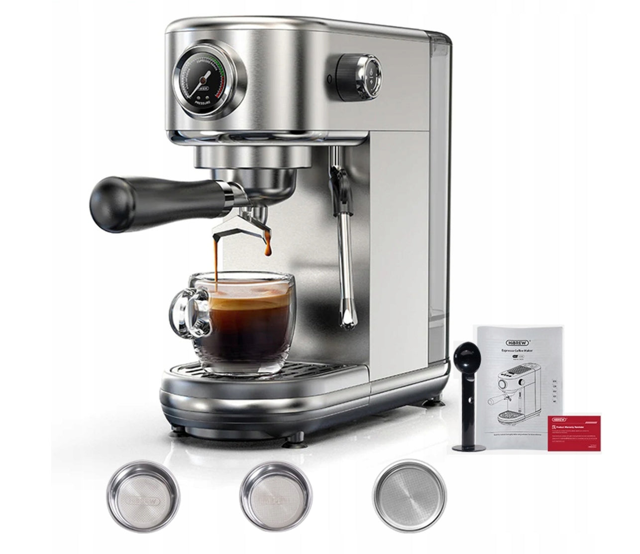 Semi-automatic coffee maker HiBREW H10B 20 Bar 1350W silver