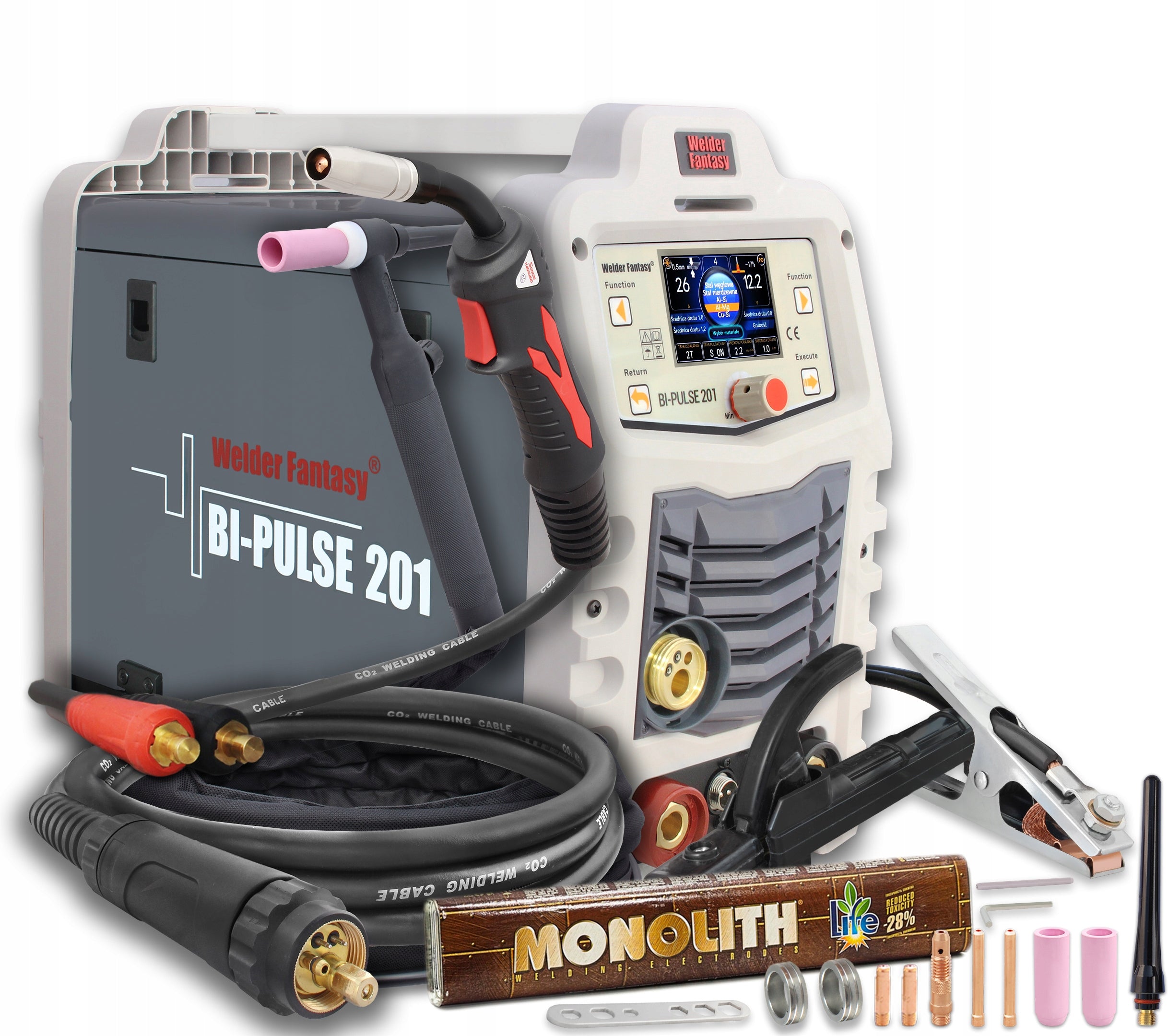 Semi-automatic welder BI-PULSE 201 MIG MMA electrodes