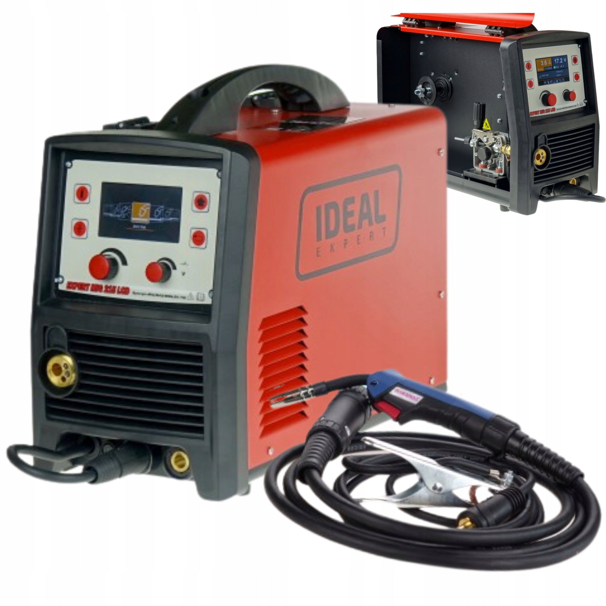 Semi-automatic welder EXPERT MIG 215 LCD MIG/MMA/TIG SYNERGIC ALU IDEAL 200A