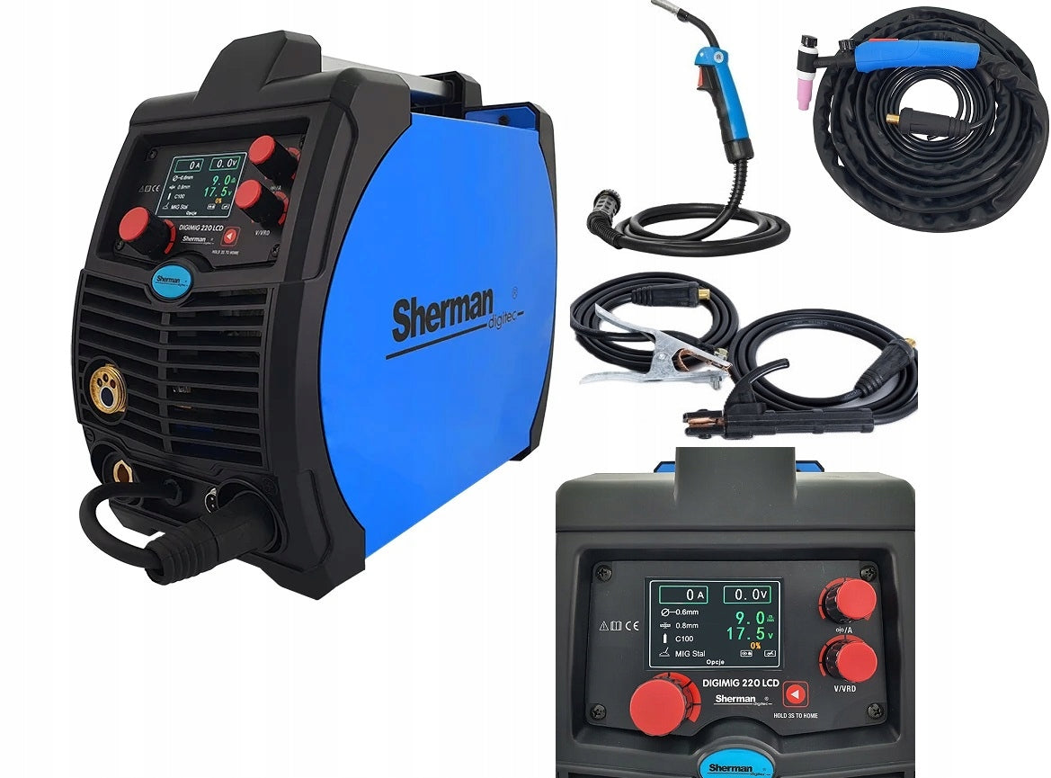 Semi-automatic welding machine DIGIMIG 220 LCD Sherman