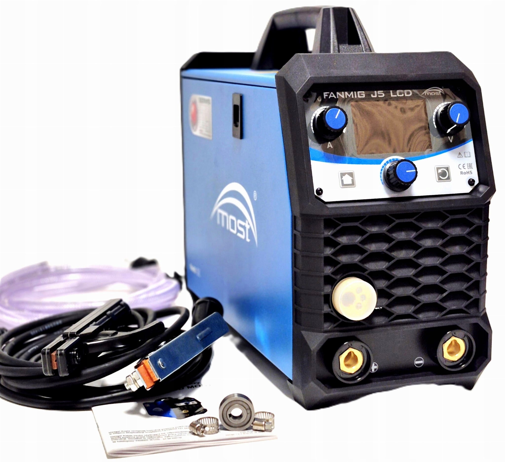 Semi-automatic welding machine FANMIG J5 LCD MOST 230V - MIG/MAG, MMA, TIG DC Lift