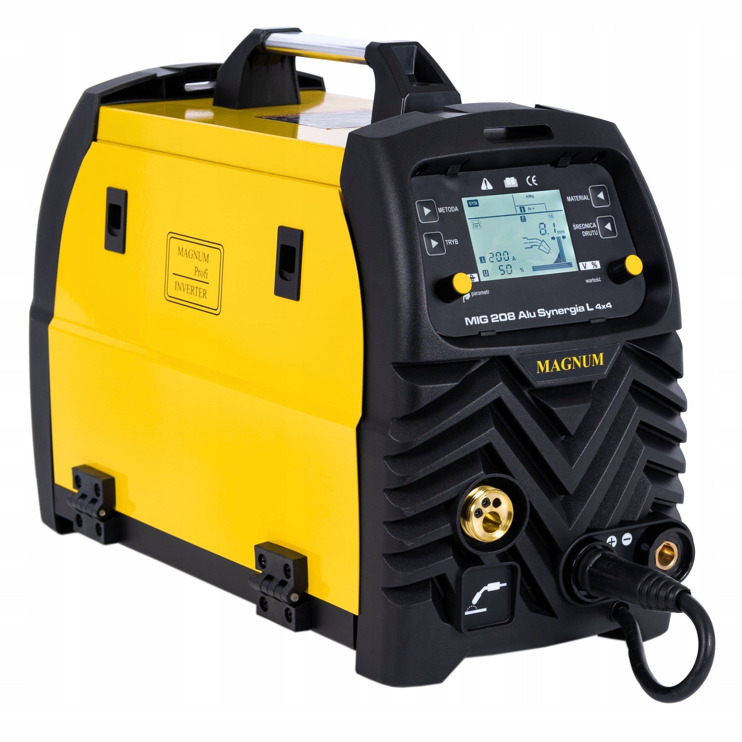 Semi-automatic welding machine MAGNUM MIG 208 ALU SYNERGY 4x4 230V 200/60%