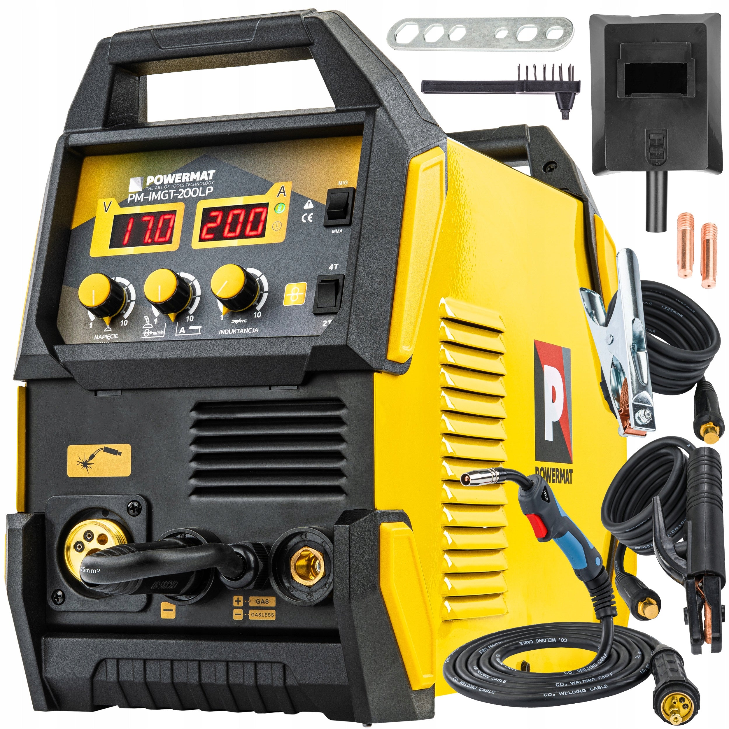Semi-automatic welding machine MIG/MAG, MMA, TIG Powermat 15-200 A 230 V