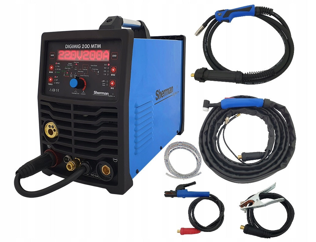 Semi-automatic welding machine MIG/MAG, MMA, TIG Sherman 30-200 A 230 V
