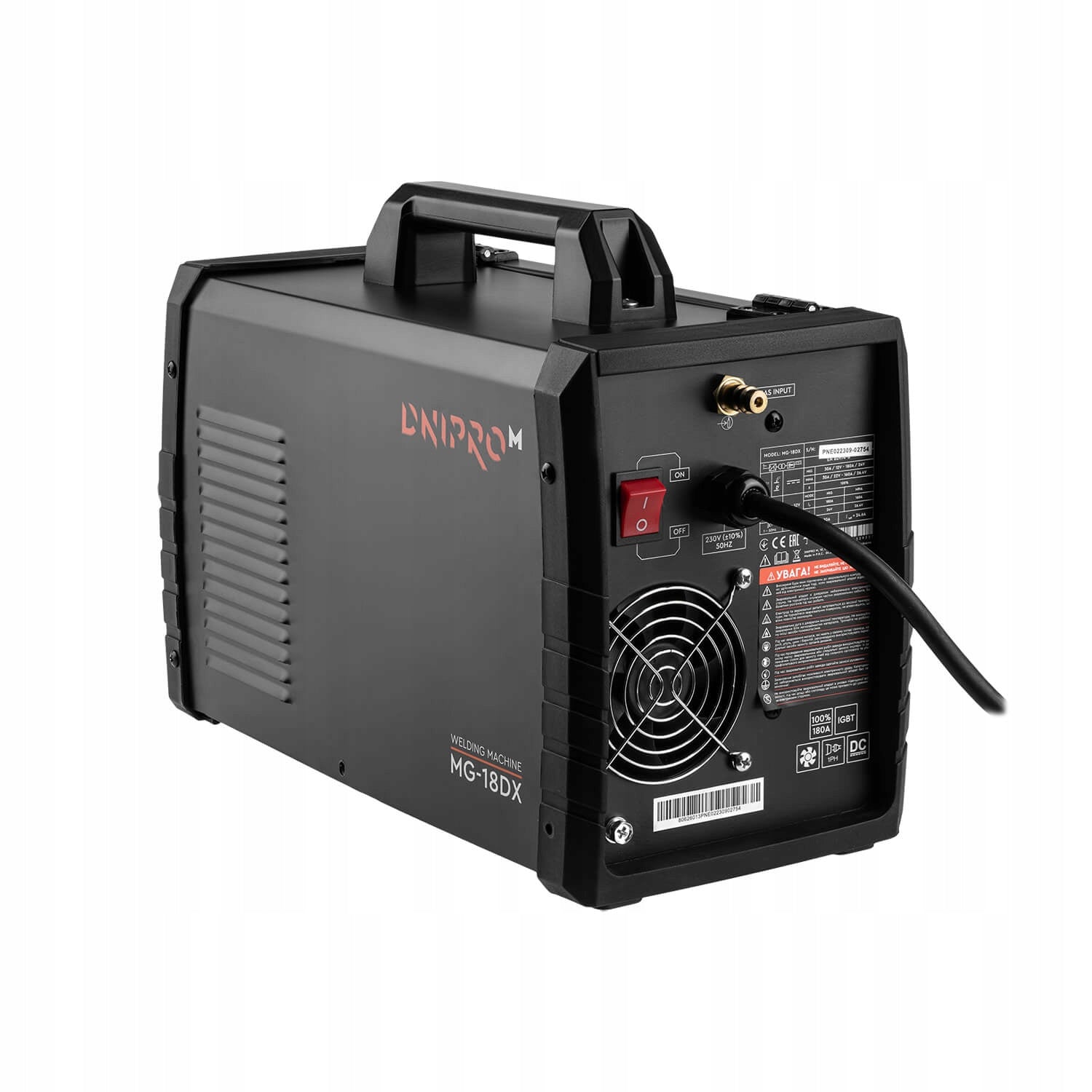 Semi-automatic welding machine MIG/MMA Dnipro-M MG-18DX 180 A Manufacturer code 80626013