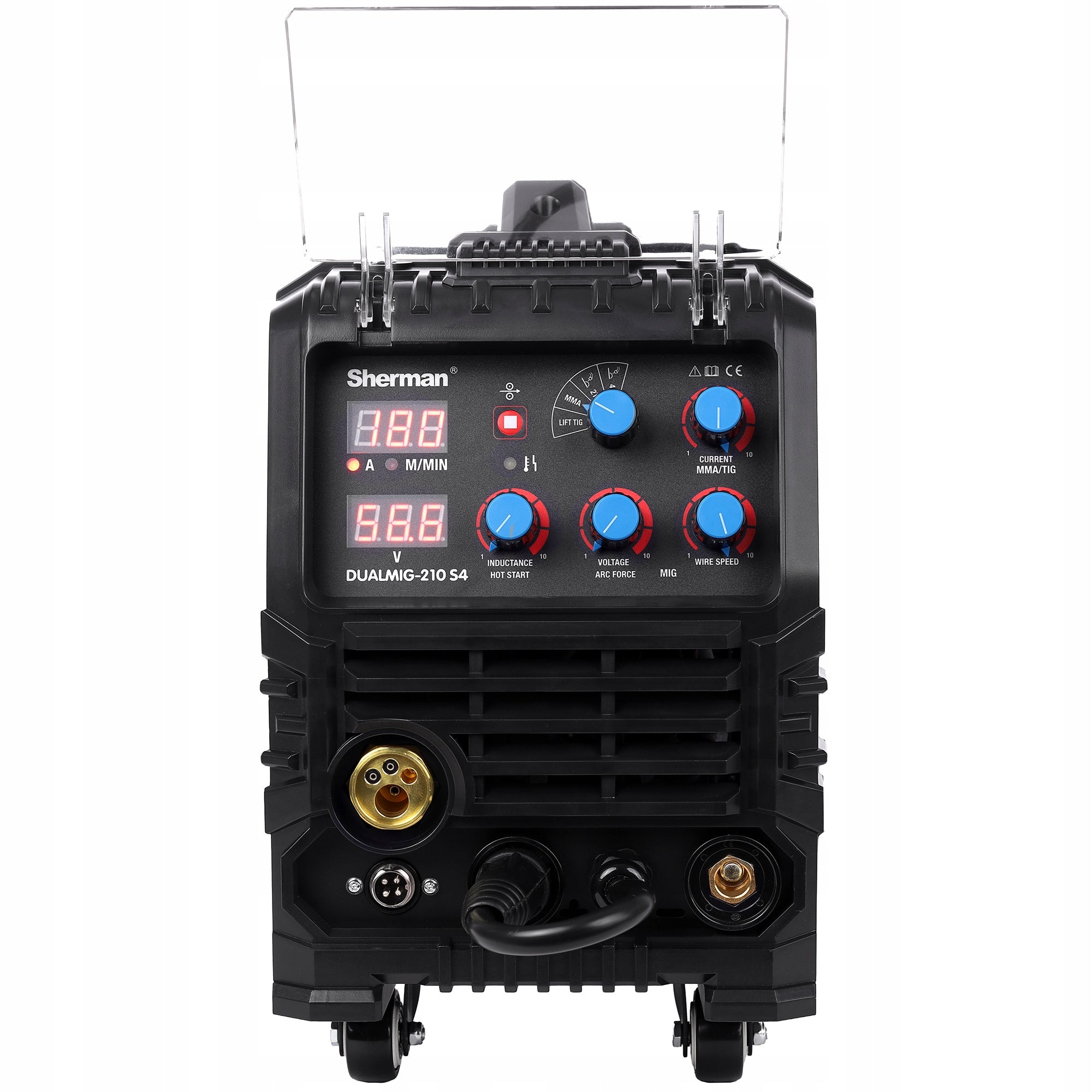 Semi-automatic welding machine Sherman DUALMIG 210 S4 MIG/MAG MMA TIG 200A Brand Sherman