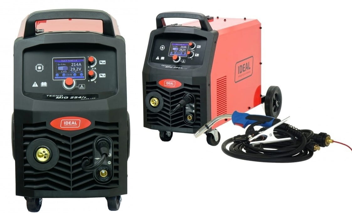 Semi-automatic welding machine TECNO MIG 254/2 PULSE LCD IDEAL 230/400V MIG MAG PUL