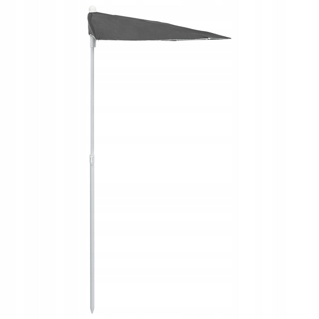 Semi-circular garden umbrella on post, 180x90 cm, anthracite Manufacturer code 315561