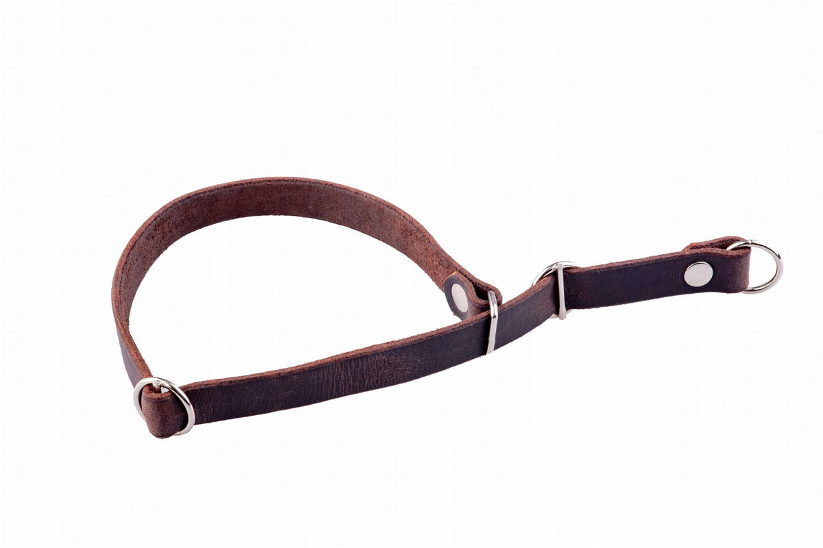 Semi-clamp leather collar / choke 70 cm