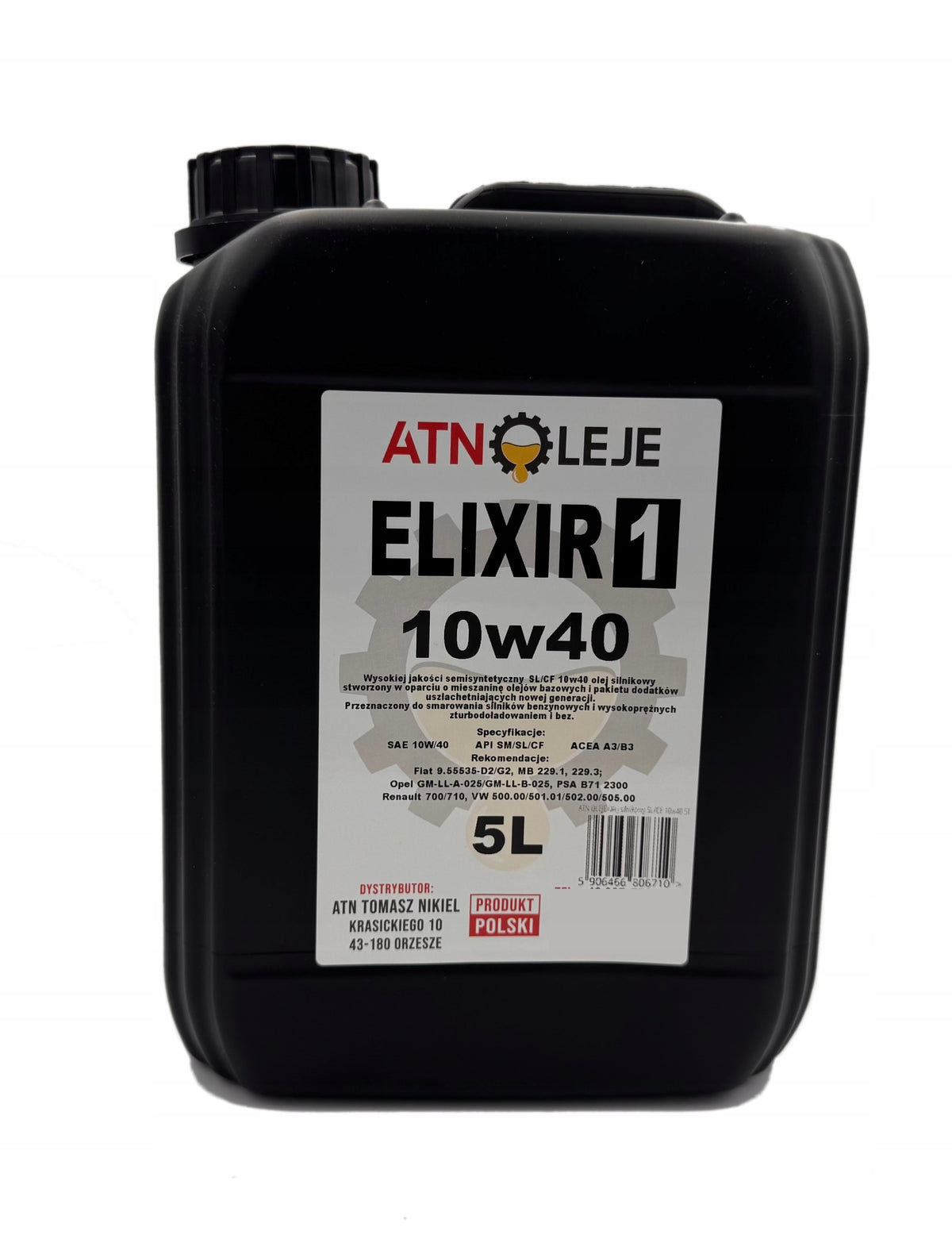 Semi-synthetic engine oil ELIXIR1 SL/CF 10w40 5L
