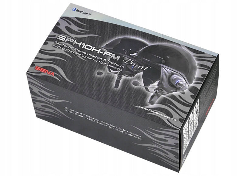 Sena SPH10H motorcycle intercom up to 700m 2 sets open face helmet peanut
