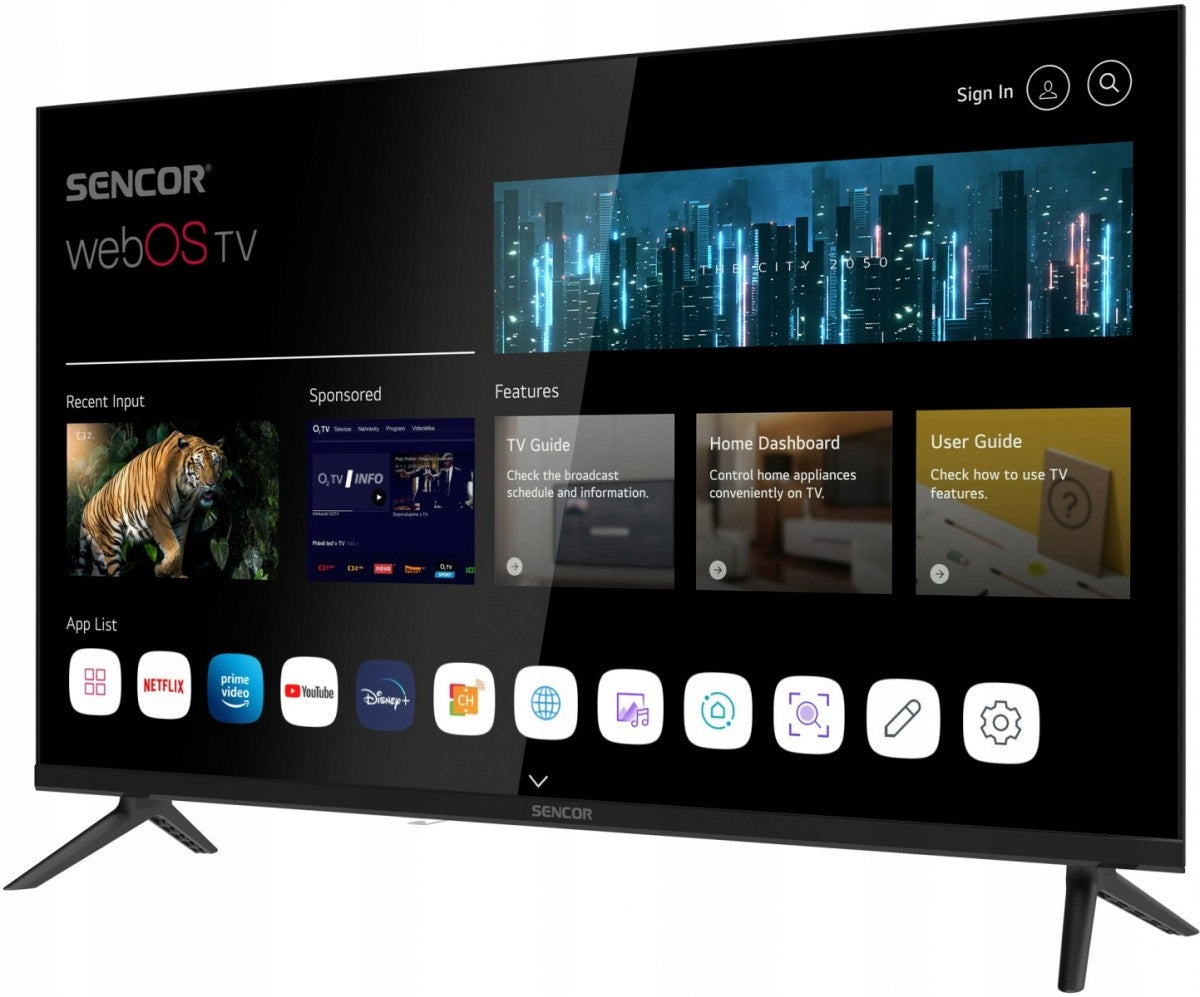 Sencor SLE 32S830MB 32" webOS Smart TV 12V LED HD Ready + 12V Power Supply