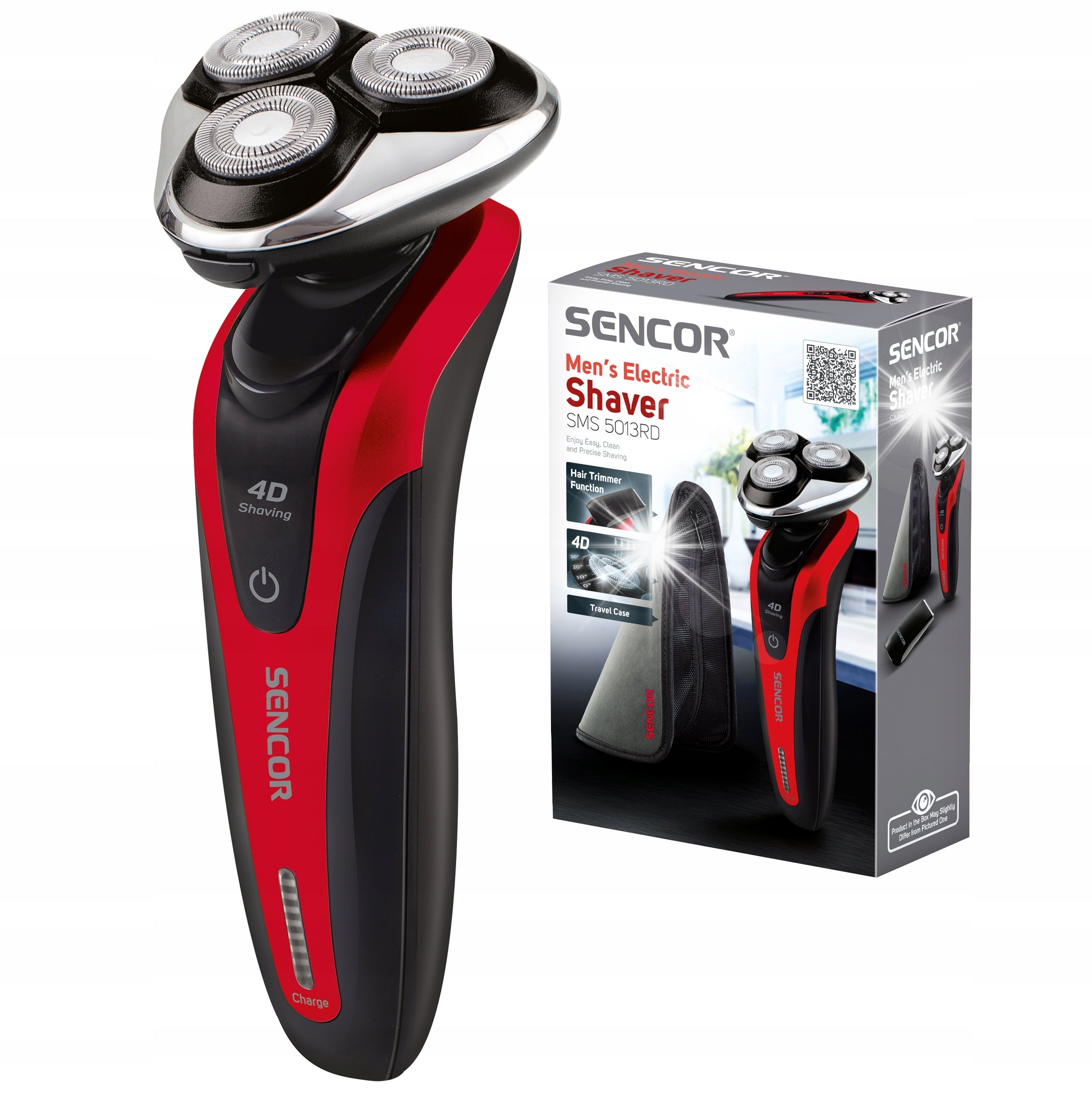 Sencor SMS 5013RD Wireless Shaver Waterproof 3 Independent Heads