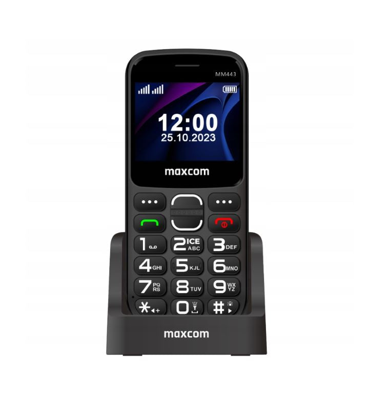 Senior phone MAXCOM MM443 4G Large keys Desktop charger Headphones included no