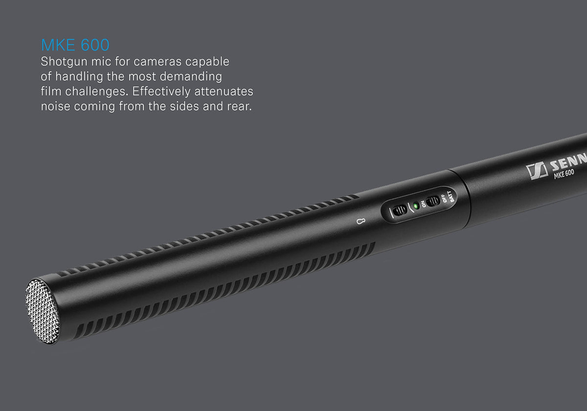 Sennheiser MKE600 Directional Microphone Shotgun black Xlr Manufacturer code MKE 600