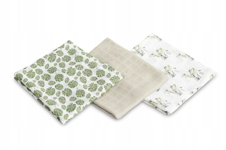 Sensillo Bamboo Diaper 3-Pack Elephant Grey 70X80