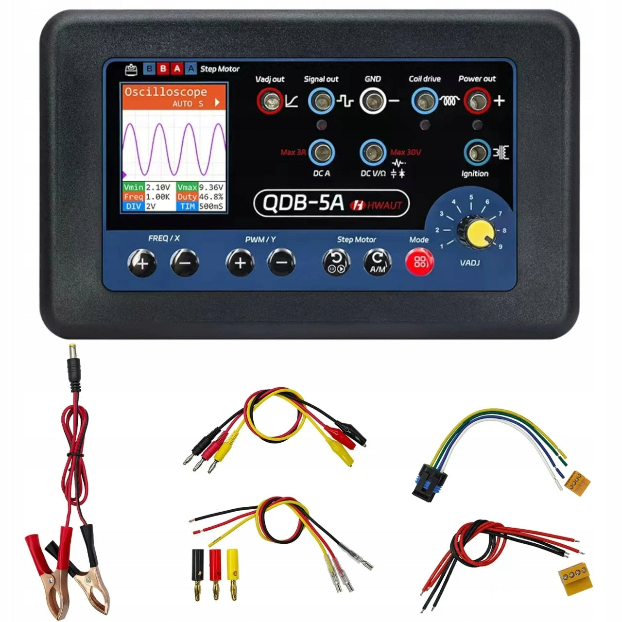 Sensor Tester QDB-5A Oscilloscope PWM Multimeter Drive 12V/24V SET NEW