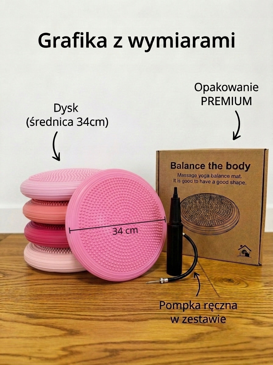 Sensorimotor disc 34 cm gloss with pump light pink