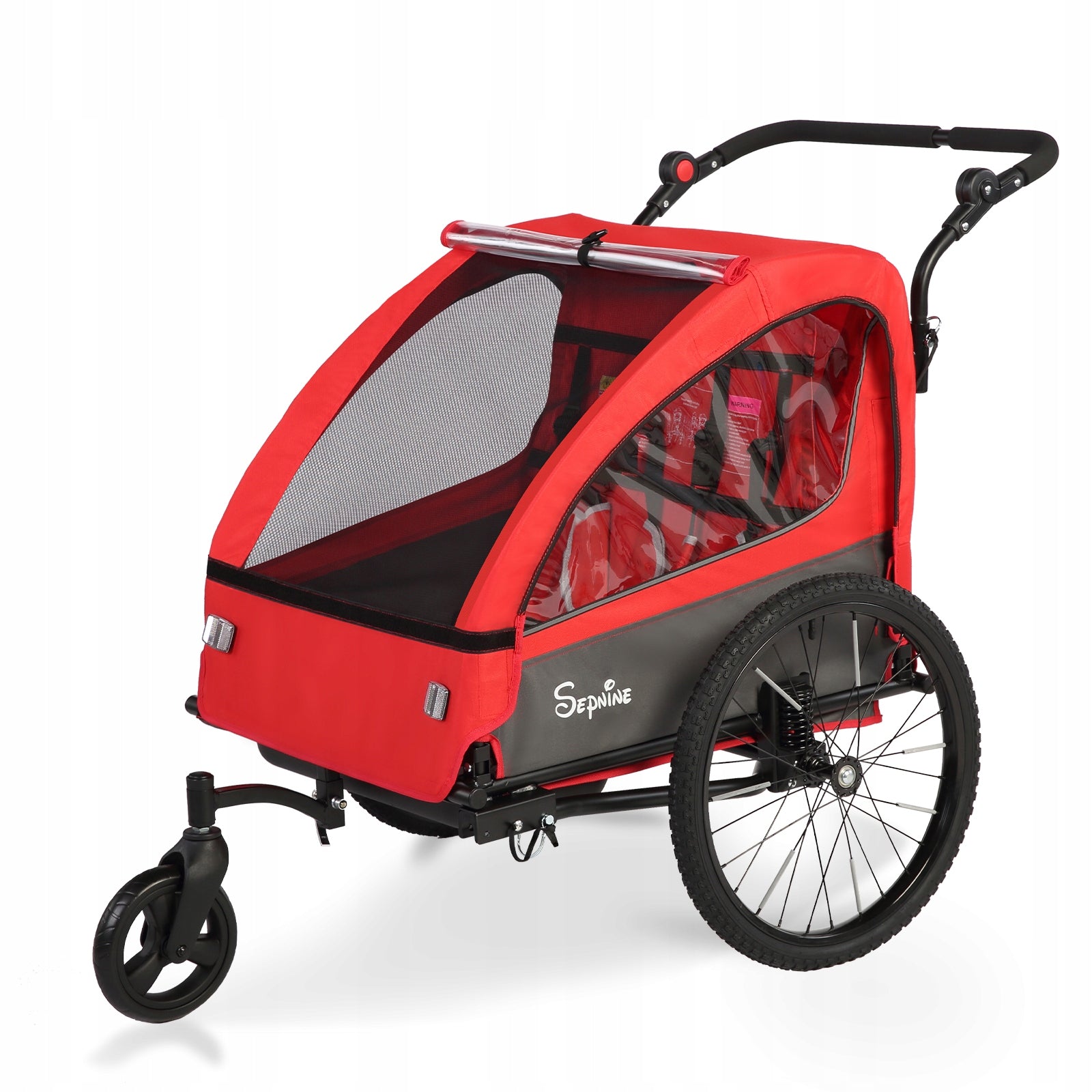 Sepnine Folding Bicycle Trailer for Kids Packaging status original