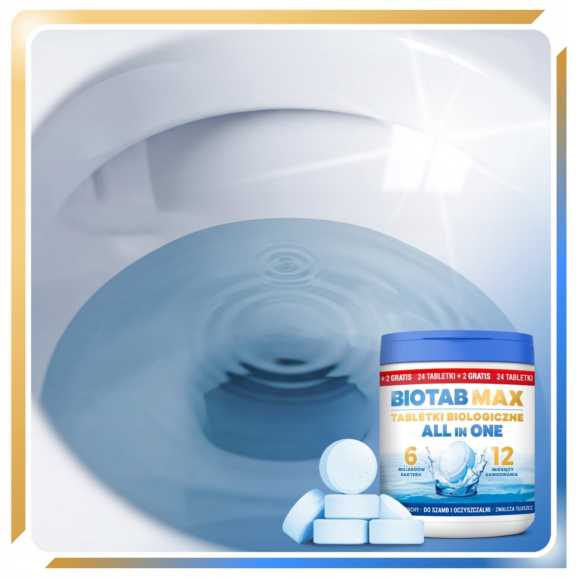 Septic Tank Bacteria Tablets for Year + Fats All in One Septic Tank Tablets Packaging status original