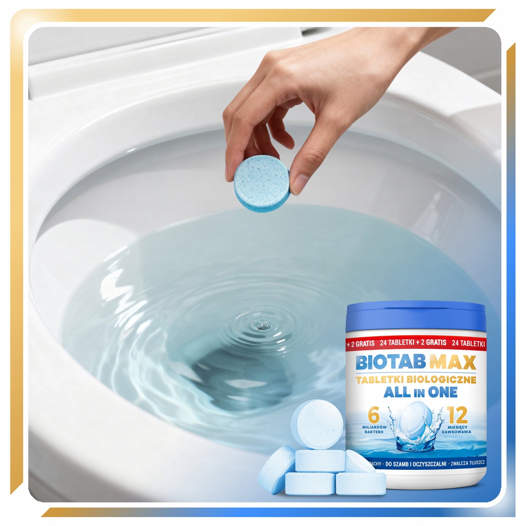 Septic Tank Bacteria Tablets for Year + Fats All in One Septic Tank Tablets Properties bacterial activator eliminating odors breaking down fats unblocking drainage