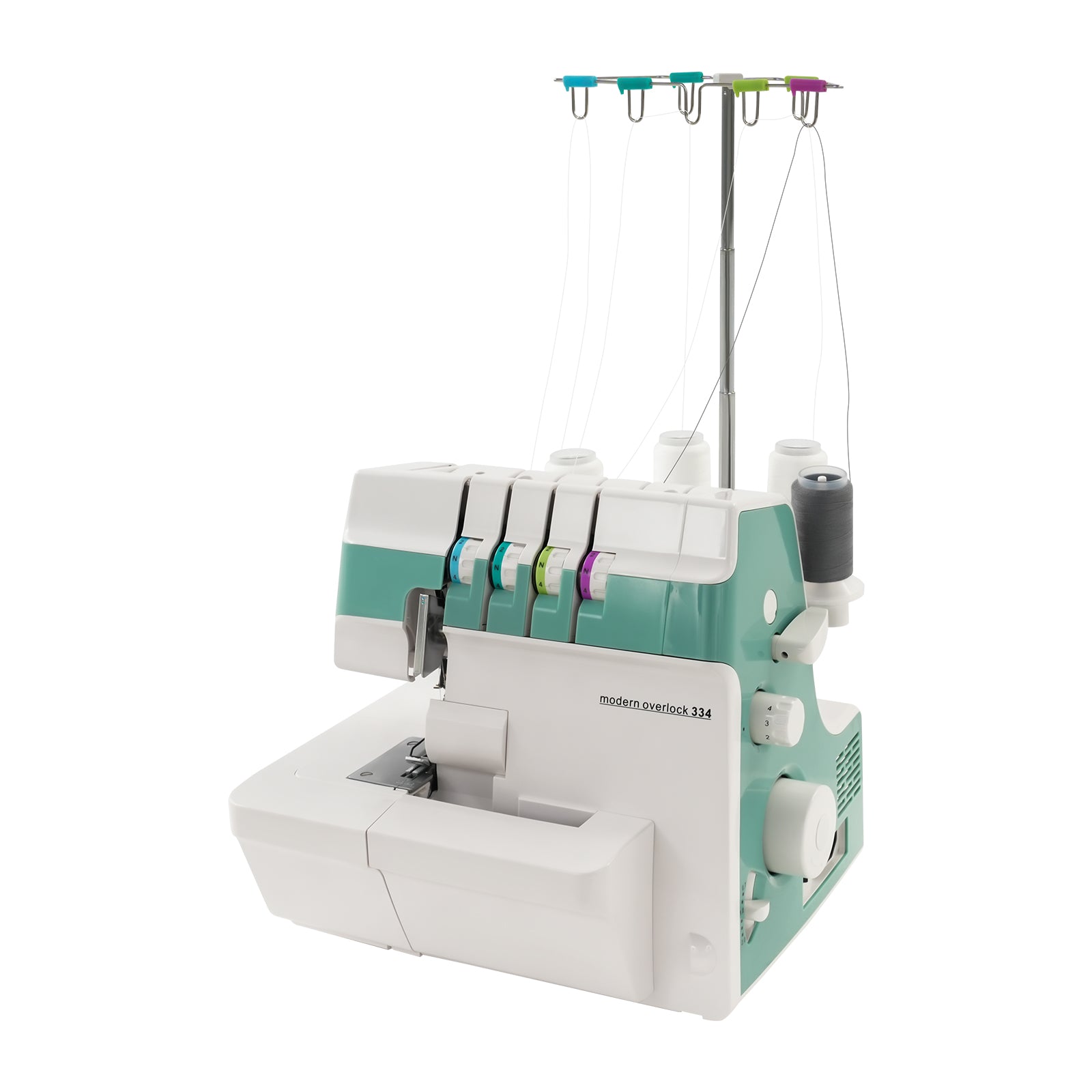 Serger Overlock Machine with 2/3/4 Thread Capability, Adjustable Feed Hook rotating
