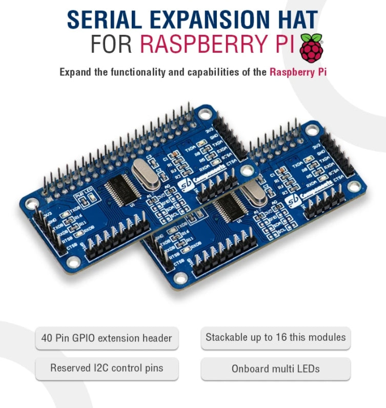 Serial Expansion HAT I2C UART shield Raspberry Pi Manufacturer no brand