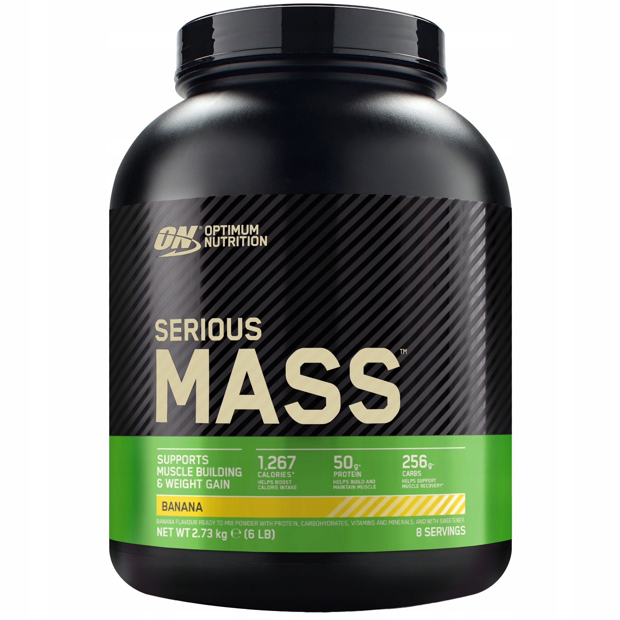 Serious Mass Gainer Optimum Nutrition 6 lbs (2720g) Banana Packaging status original