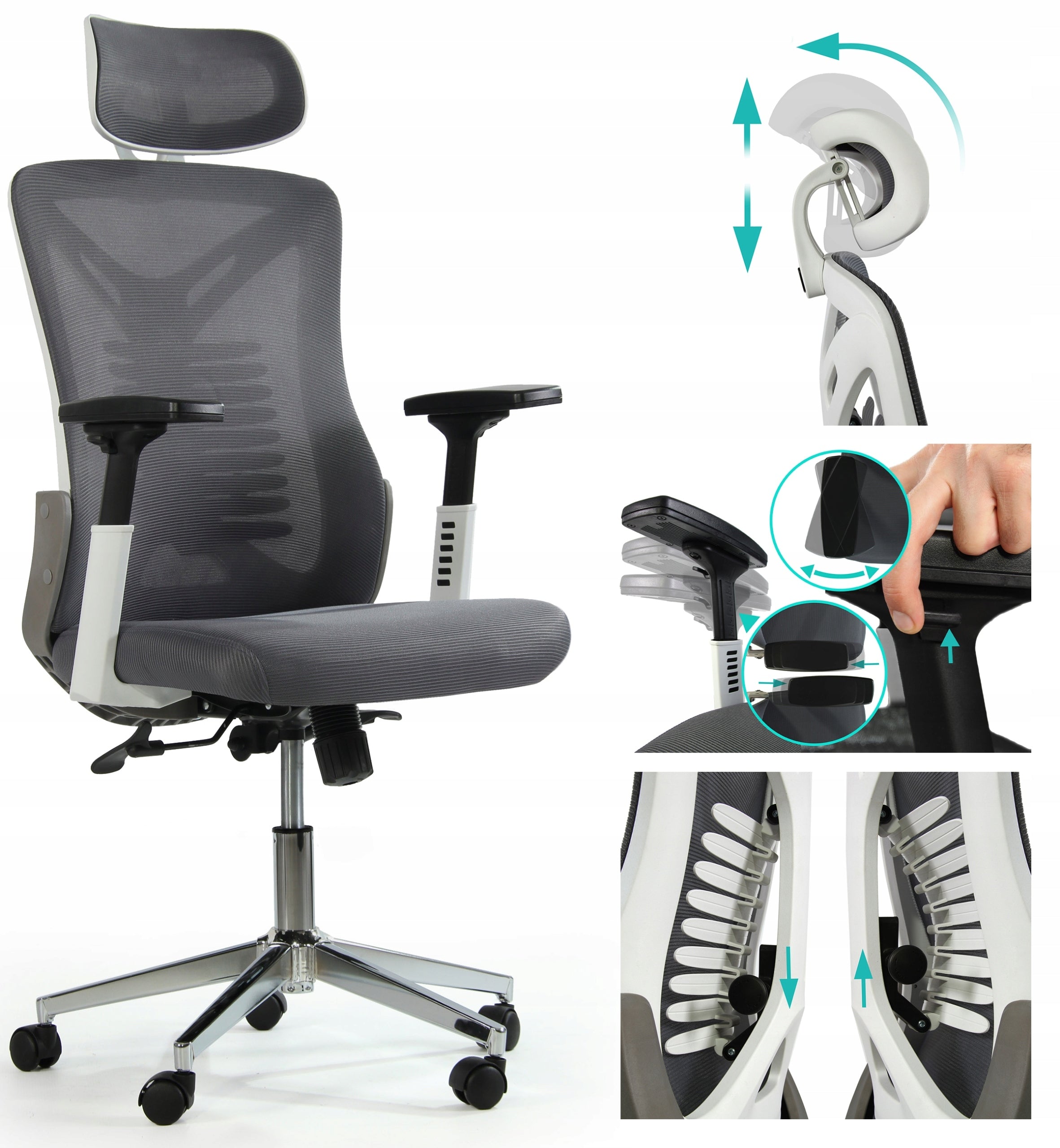 Sesto Senso Ergonomic Office Chair with Lumbar Support Graphite
