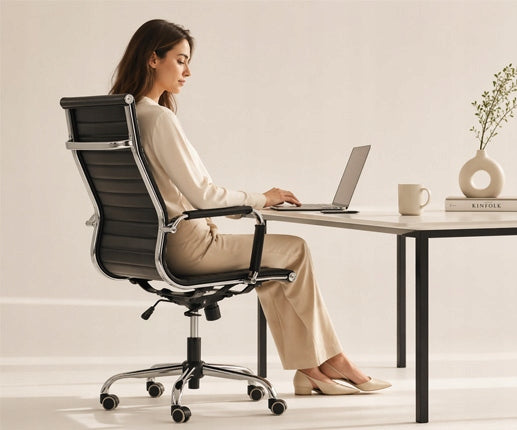 Sesto Senso SET 2pcs - Ergonomic swivel office chair black Medical device no