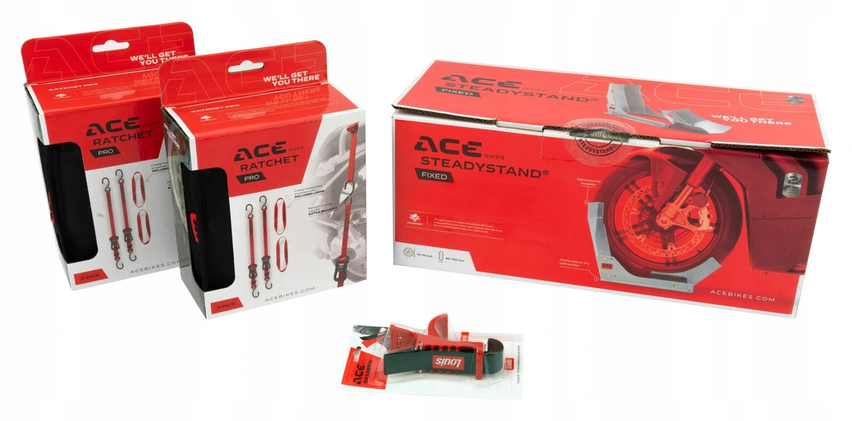 Set Acebikes for transporting motorcycle stand solid protection moto