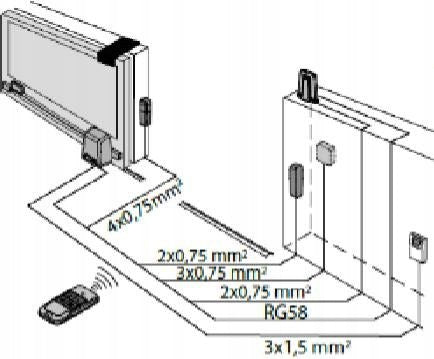 Set BFT DEIMOS ULTRA BT B600 INT KIT for 600kg sliding gates Drive type for sliding gates