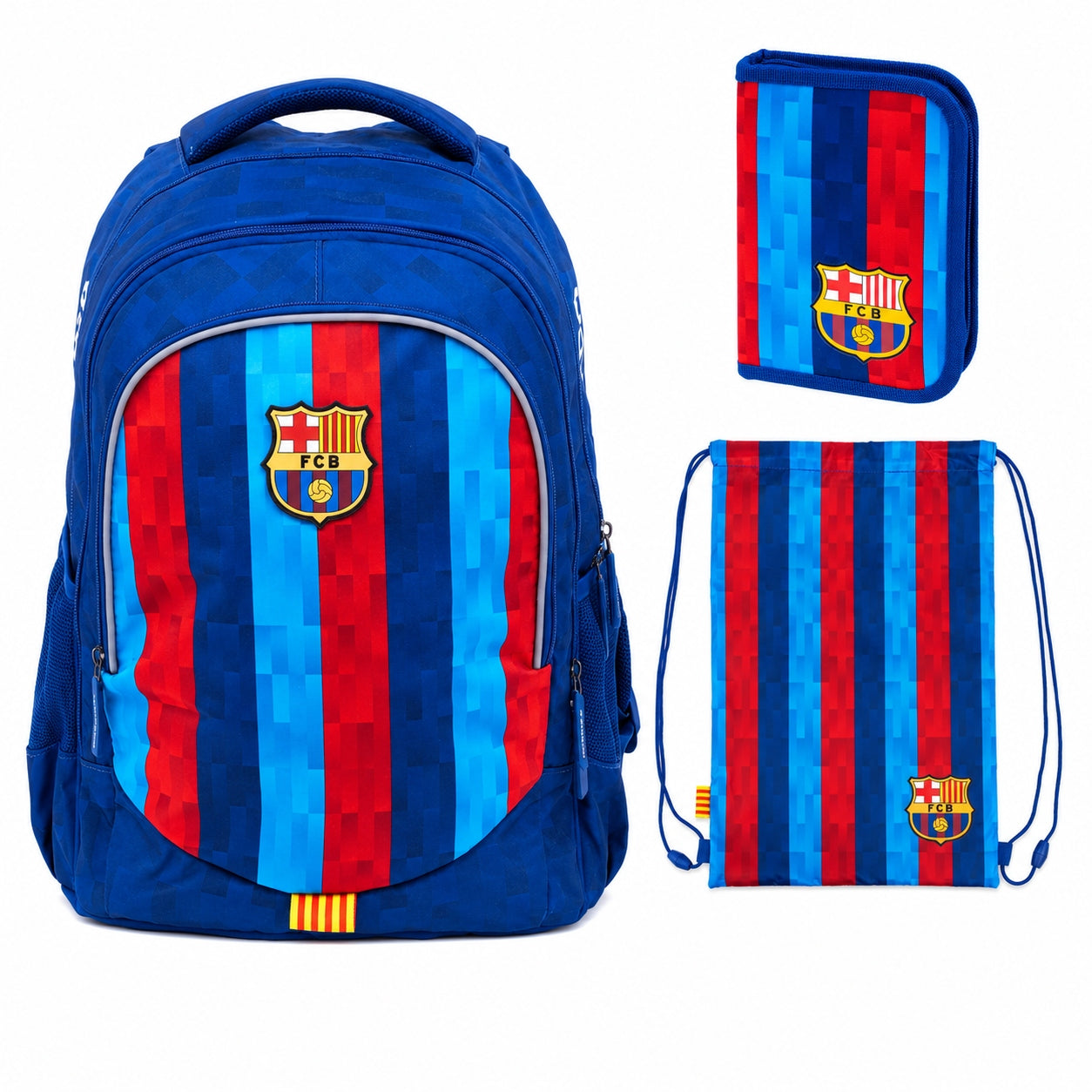 Set Backpack Pencil Case Bag with Equipment Bag FC BARCELONA Football 20L