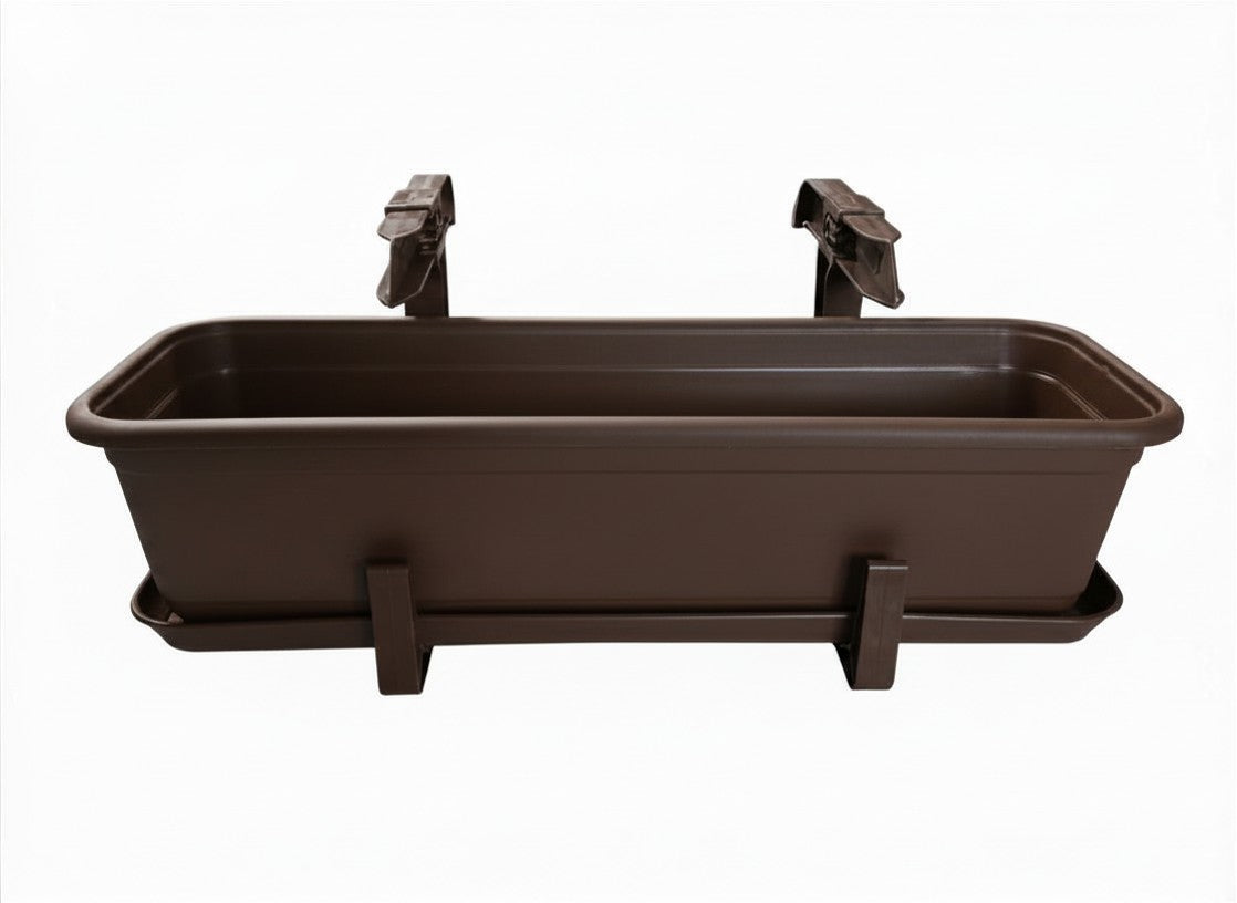 Set Balcony box stand handles 50 cm Bronze Balcony Terrace