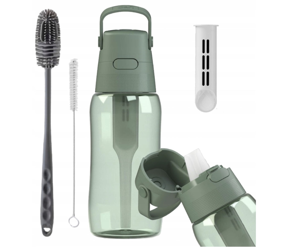 Set Bottle Dafi Solid 0,5L sage + 2 brushes for washing bottles