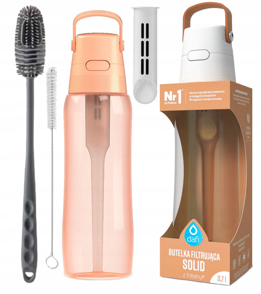 Set Bottle Dafi Solid 0,7 peach + wash brushes