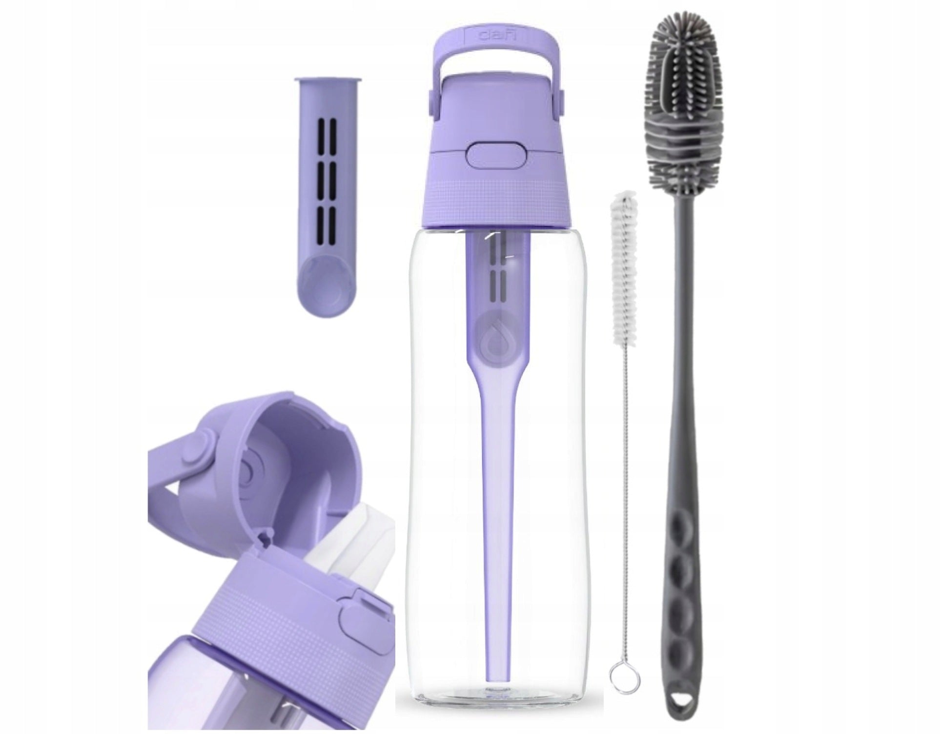 Set Bottle Dafi Solid 0,7L lavender + 2 brushes for washing bottles
