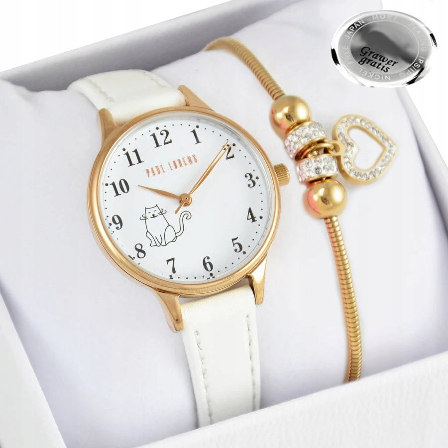 Set COMMUNION watch Paul Lorens ROSEGOLD + bracelet GIFT