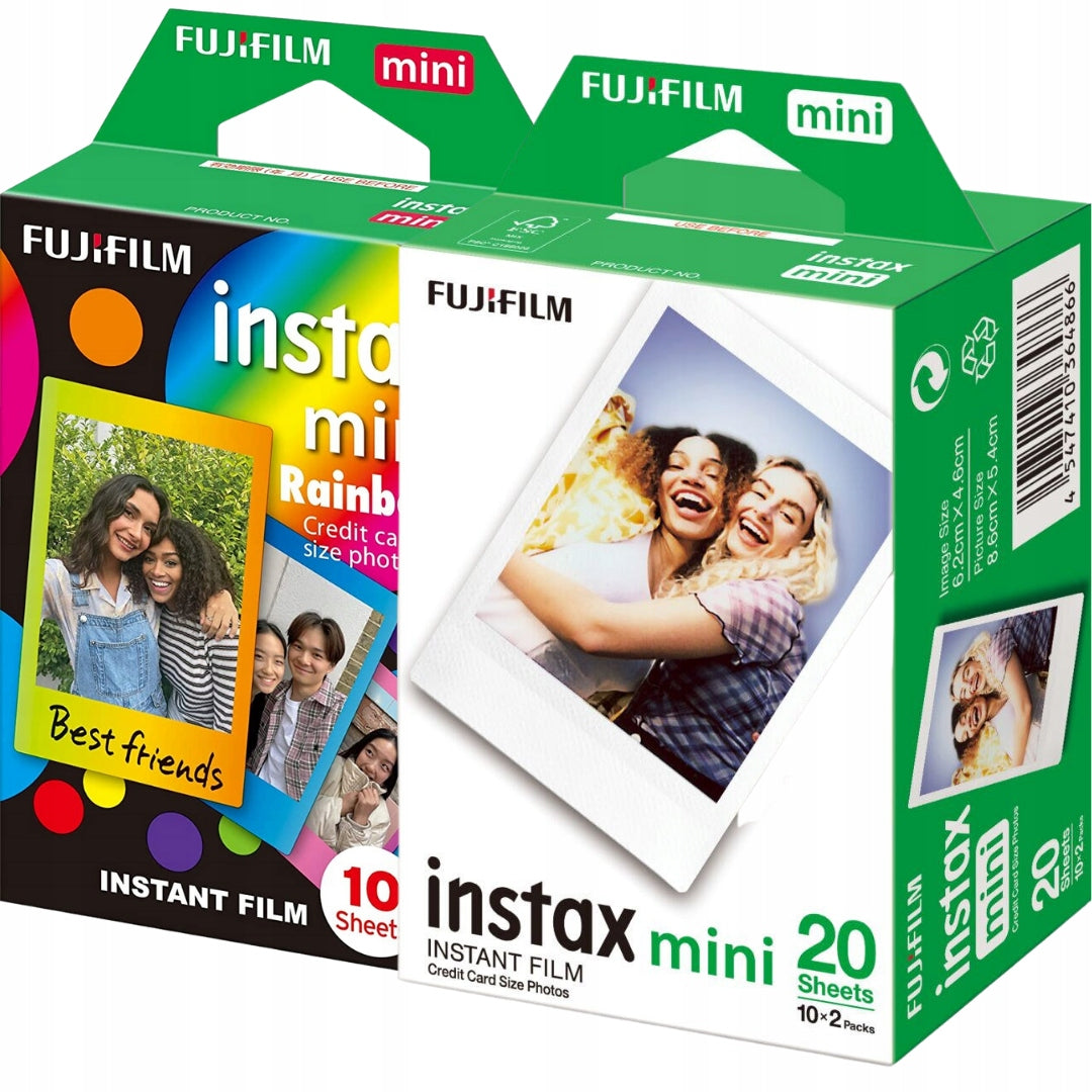 Set Cartridges INSTAX MINI 30 photos for Camera 8 9 11 12 Instax Photo Rainbow