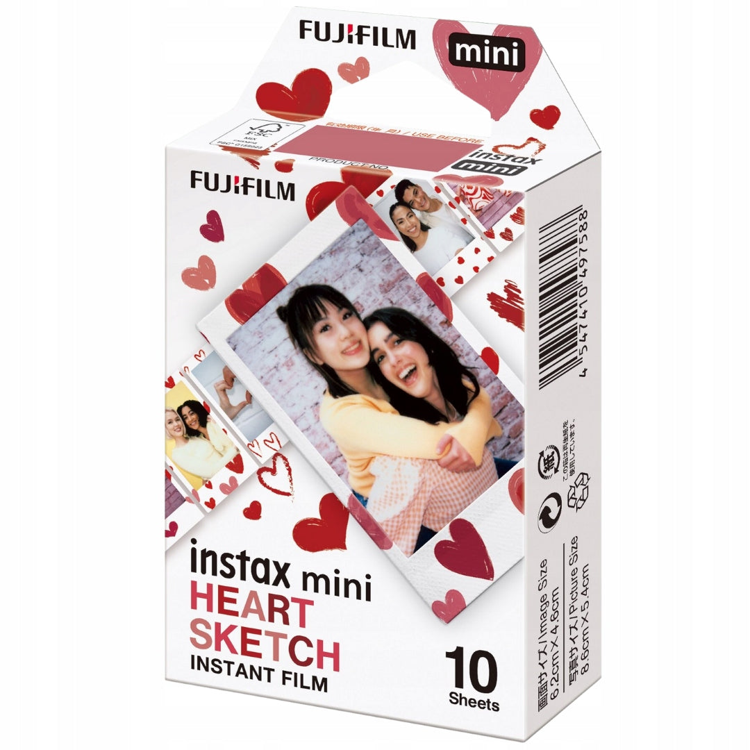 Set Cartridges Instax MINI 8 9 11 12 for Camera 30 photos Fujifilm + Hearts Manufacturer code Wkłady INSTAX MINI 30 zdjęć do Aparatu 11 12