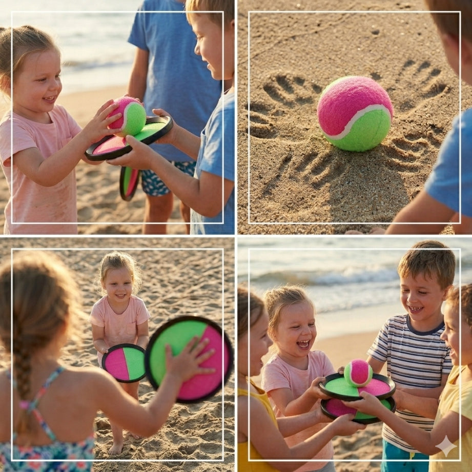 Set Catch Ball Catcher Ball Launcher Serso Garden Game For Kids Packaging status original