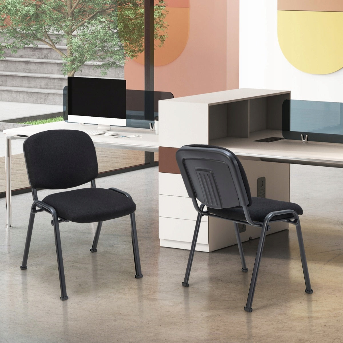 Set Conference Chair Lounge Chairs 5 Pcs Brand Costway