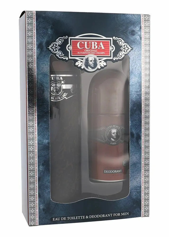 Set Cuba Black 100ml.+Roll On 100ml. Set Prez. * Cuba Original Paris Brand Cuba Original