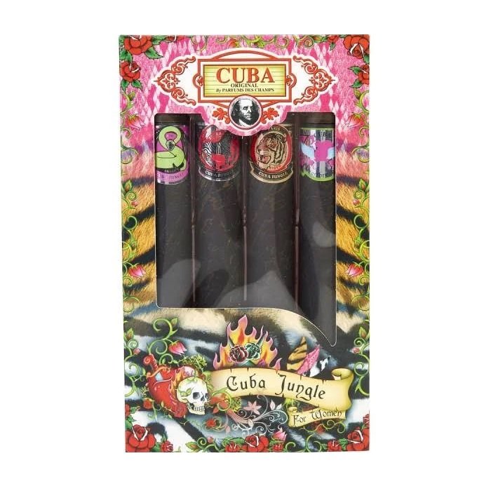 Set Cuba Jungle for Women 4x35ml. *Cuba Original Paris Brand Cuba