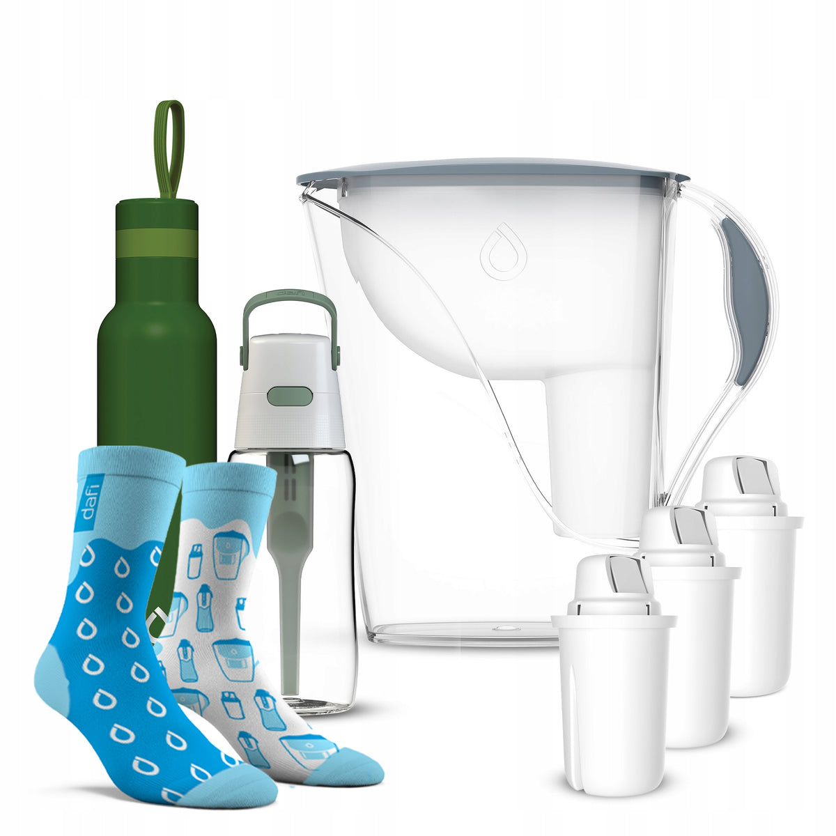 Set Dafi S8 Thermal Bottle + Jug + Bottle + GIFT Socks