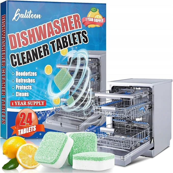 Set Dishwasher Cleaning Tablets 24 Pieces All Dishwashers v2