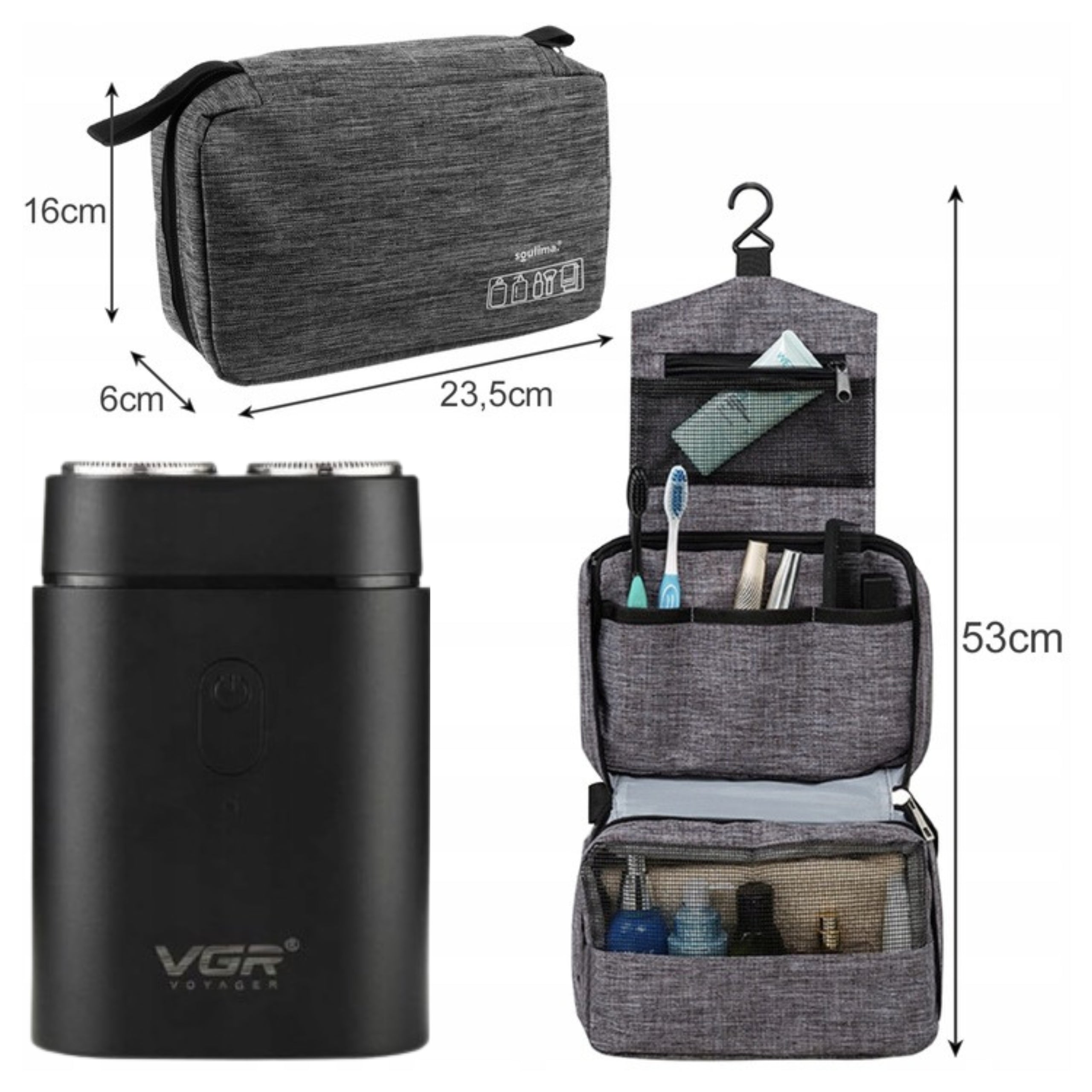 Set Electric Shaver Beards For Men Wireless Cosmetic Bag Gel Packaging status original
