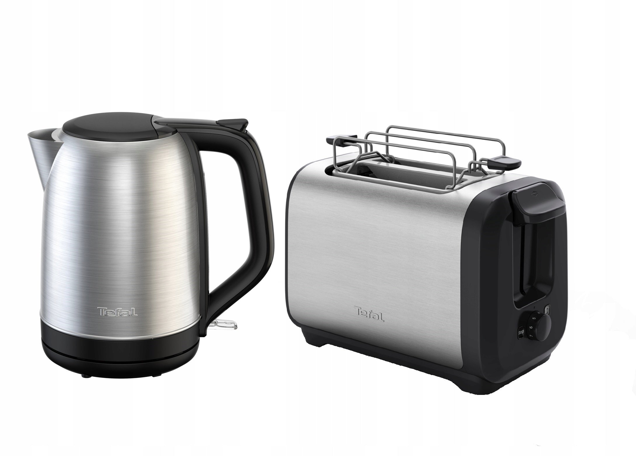 Set Electric kettle TEFAL 1,7 l stainless steel + Toaster toaster