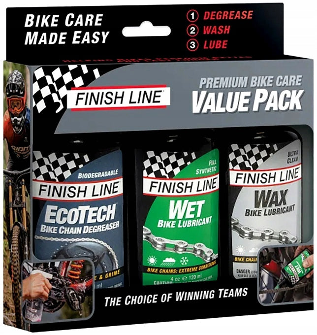 Set FINISH LINE Premium Bike (degreaser, Cross Country oil and KryTech)