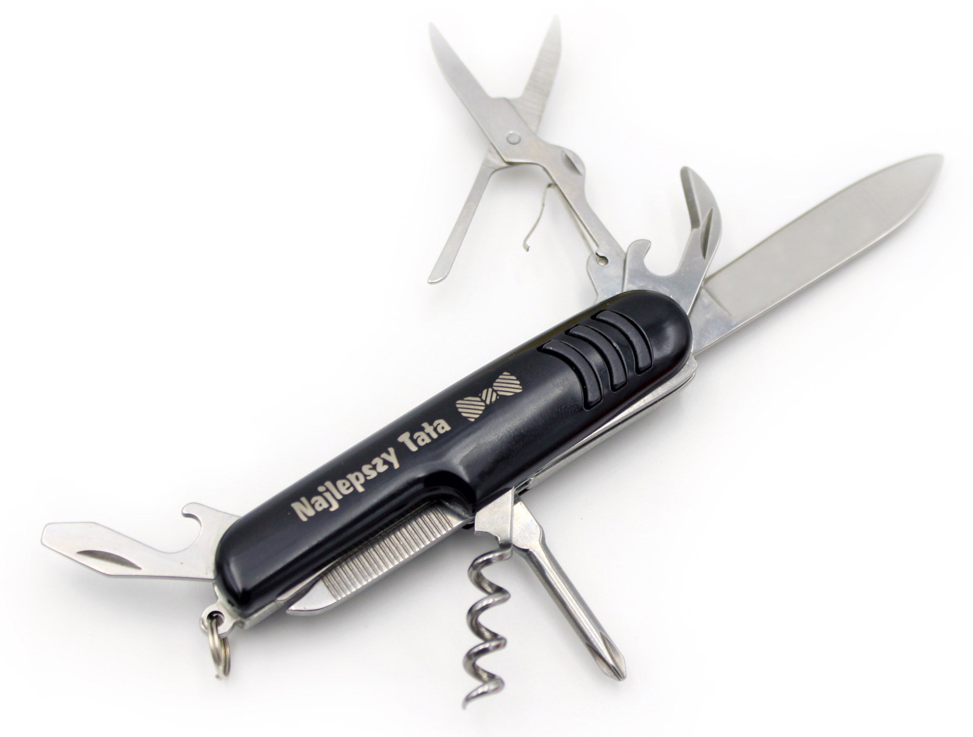 Set FLASHLIGHT and POCKET KNIFE tools +Your ENGRAVING gift CAMP GRILL Packaging status original